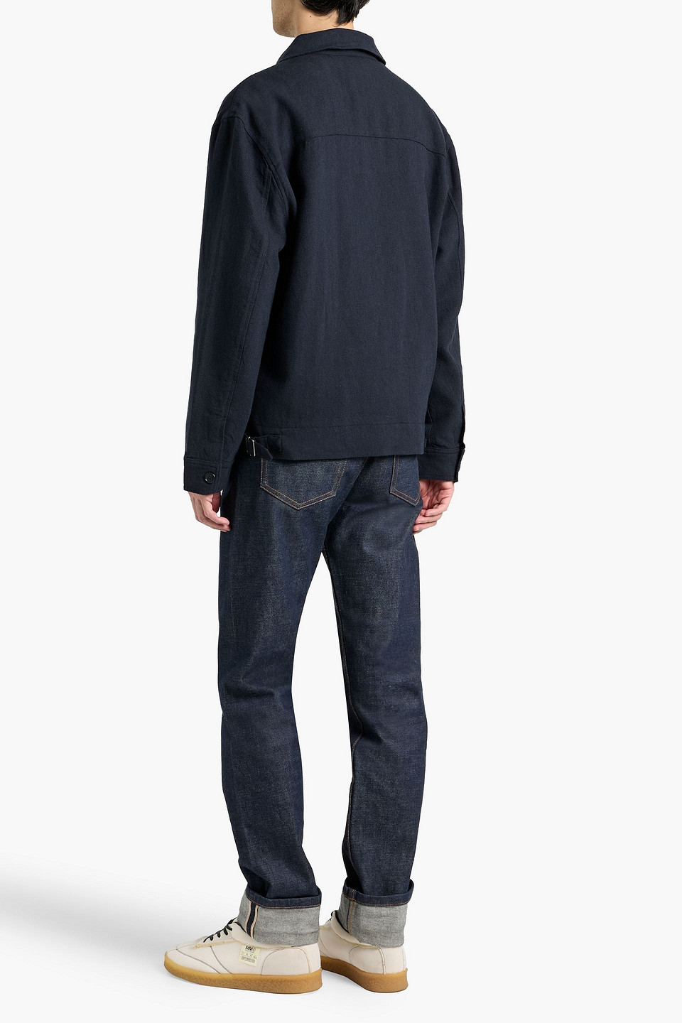 Alex Mill Sam Linen And Cotton-blend Twill Jacket In Black
