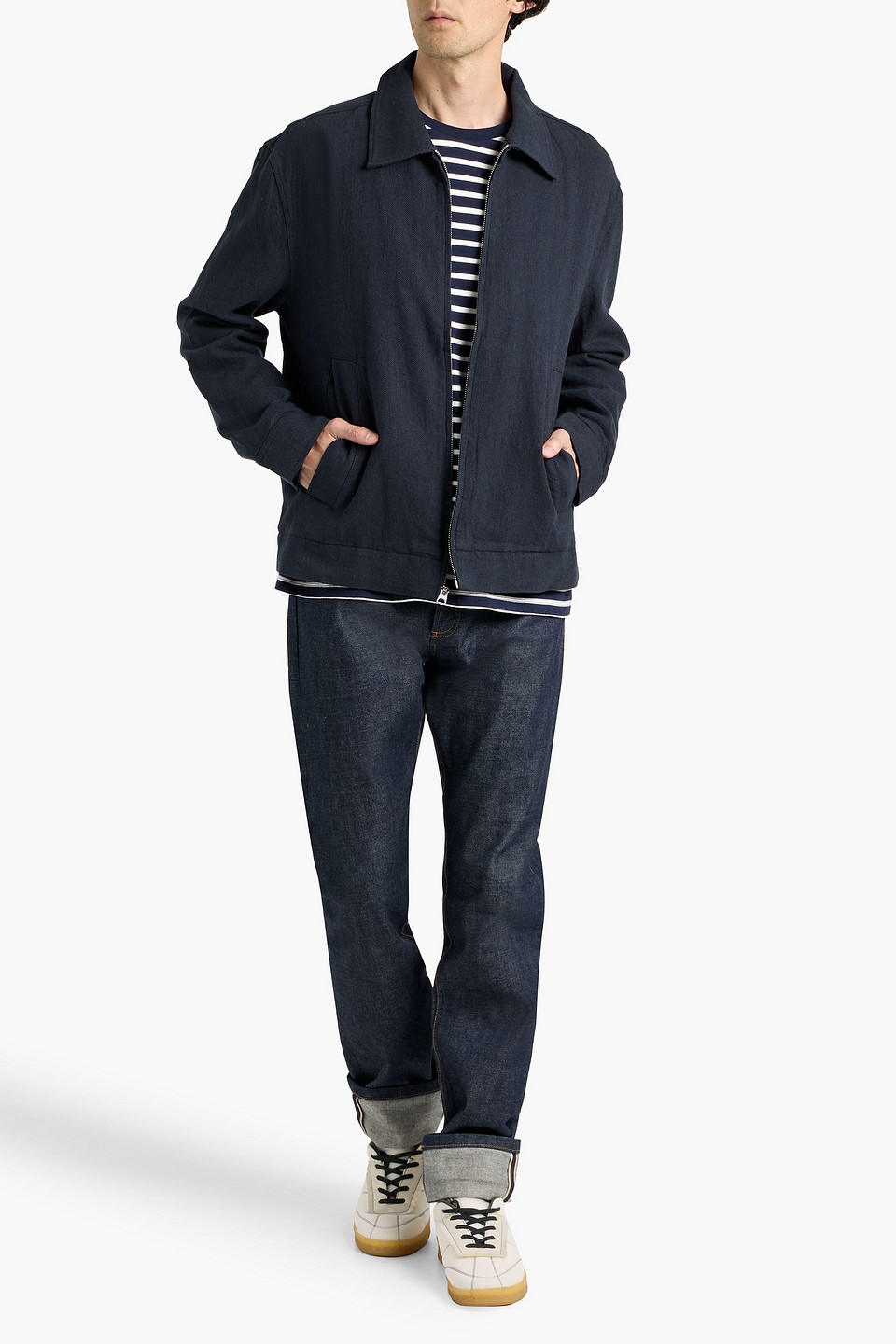 Alex Mill Sam Linen And Cotton-blend Twill Jacket In Black