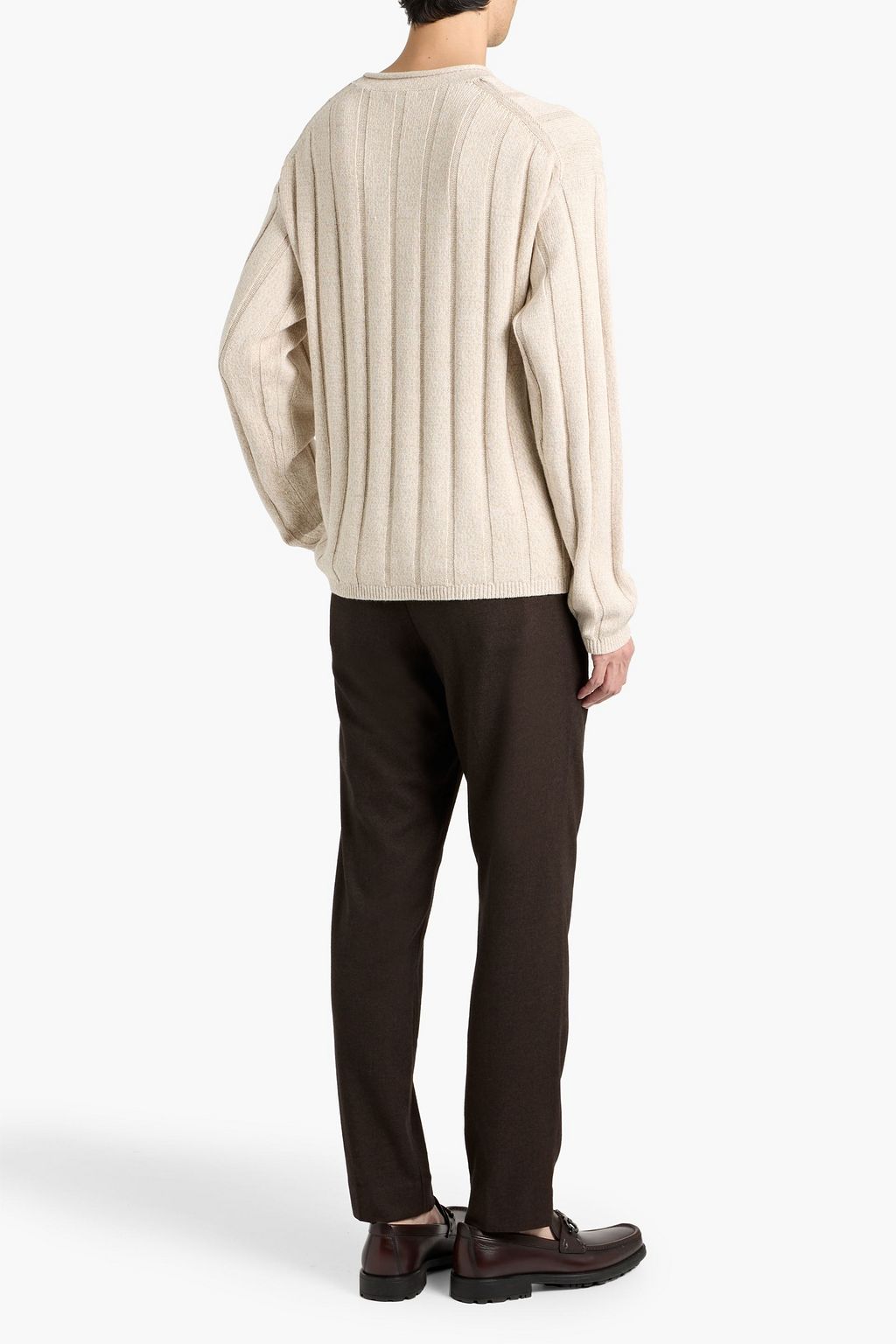 ALEX MILL James ribbed cotton and linen-blend sweater