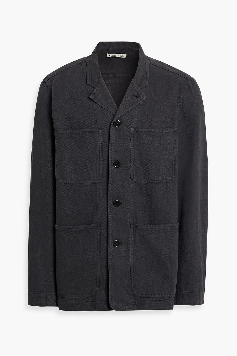 Alex Mill Arthur Cotton, Linen And Lyocell-blend Twill Jacket In Black