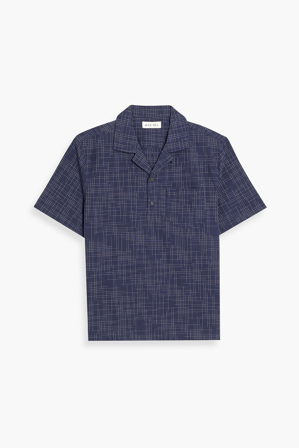 alex mill - som printed cotton-poplin shirt - blue - s