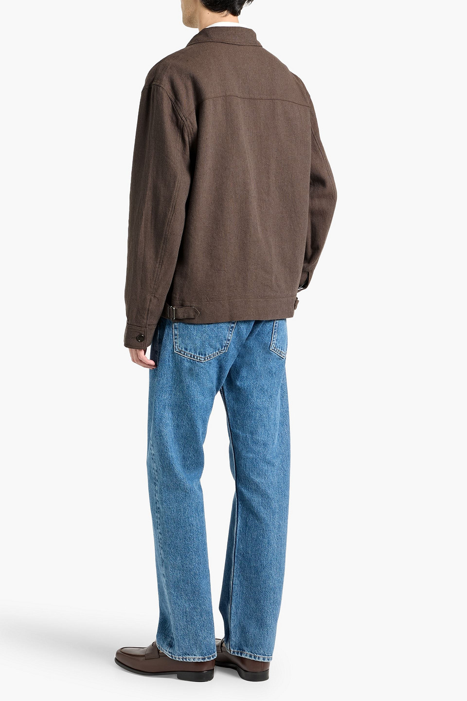 Alex Mill Sam Linen And Cotton-blend Twill Jacket In Brown