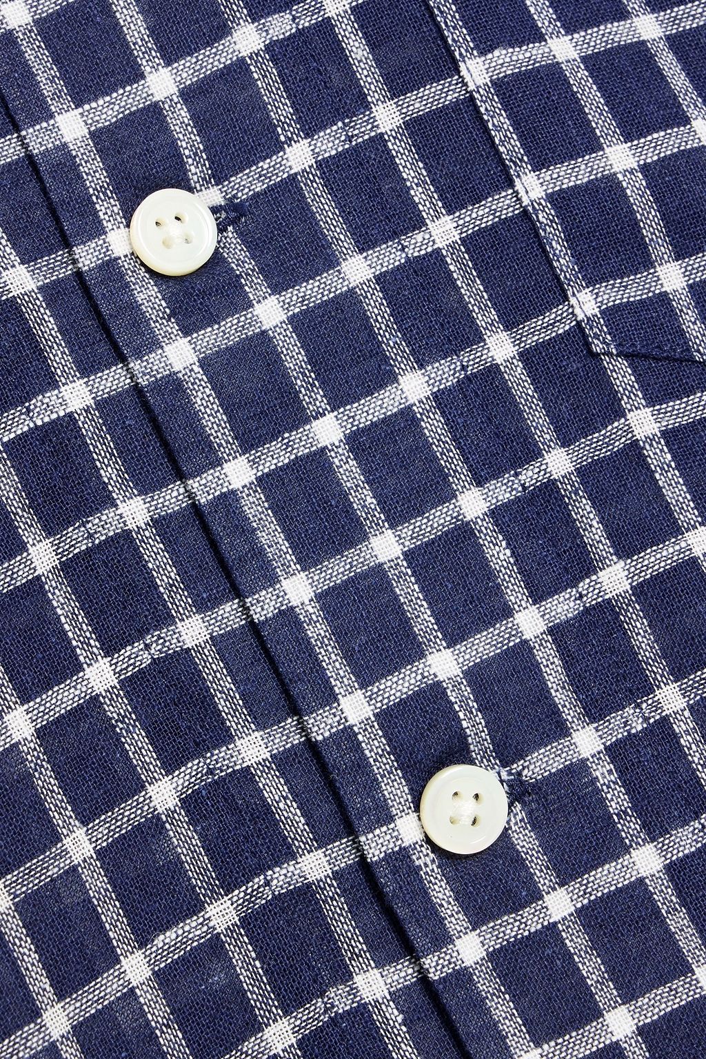 ALEX MILL Mason checked linen and cotton-blend shirt