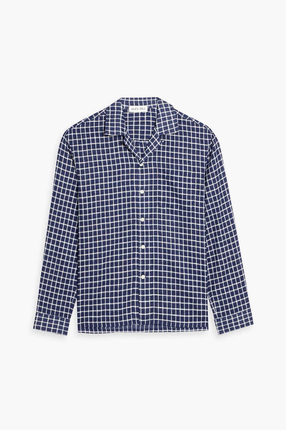 Alex Mill Mason Checked Linen And Cotton-blend Shirt In Blue