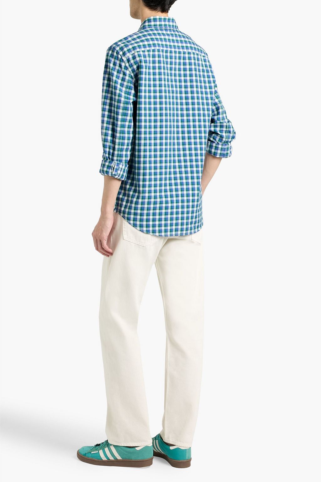 ALEX MILL Mill checked cotton-poplin shirt