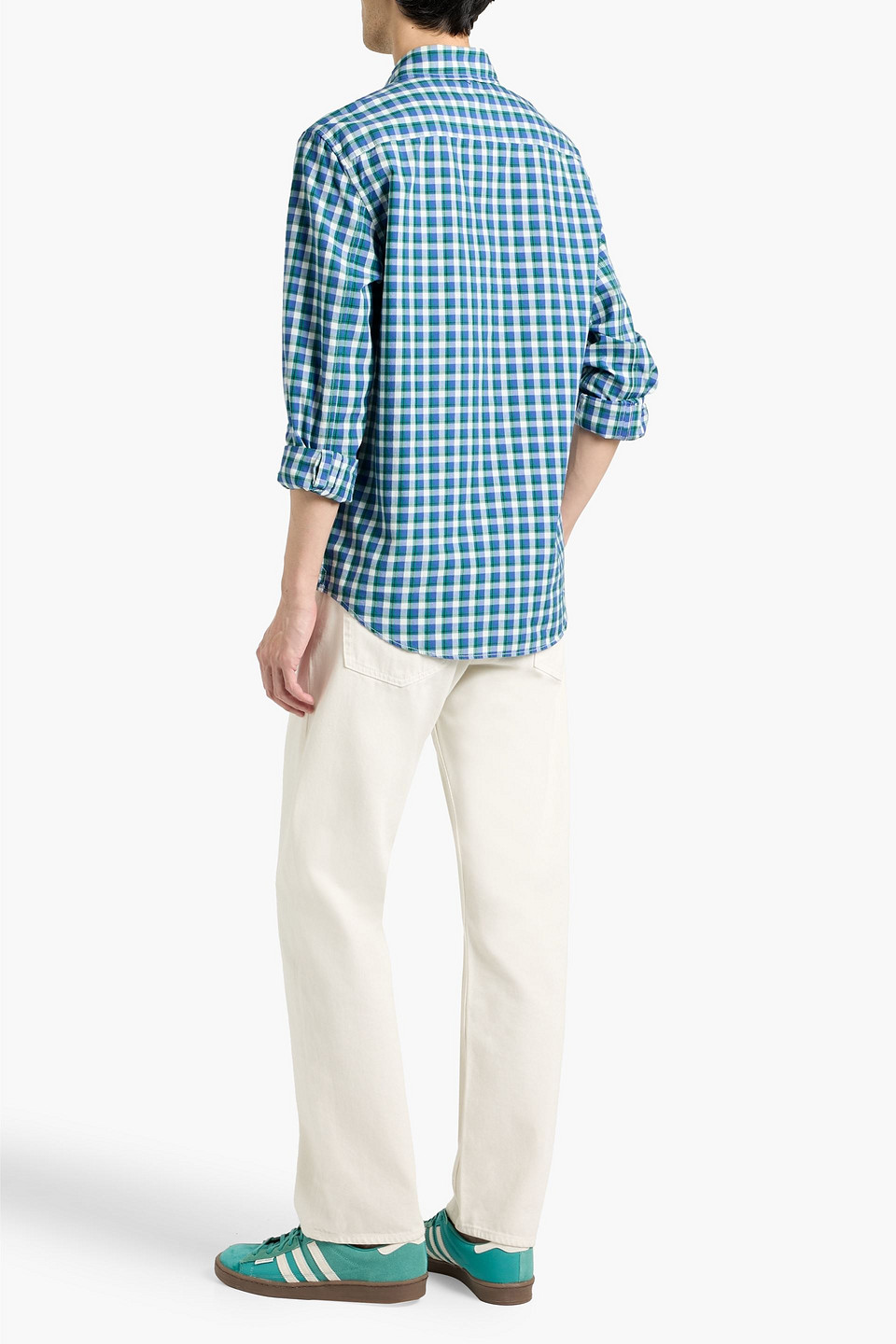 Alex Mill Mill Checked Cotton-poplin Shirt In Blue