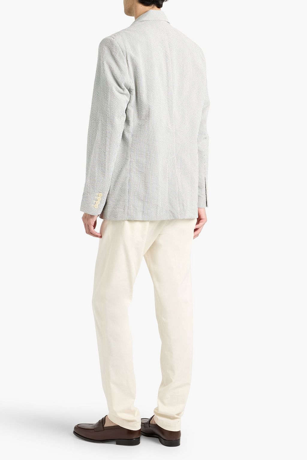 ALEX MILL Cooper striped cotton-seersucker blazer