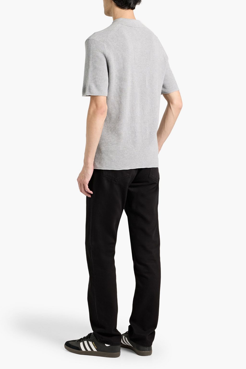 ALEX MILL Jayce ribbed cotton and linen-blend polo shirt