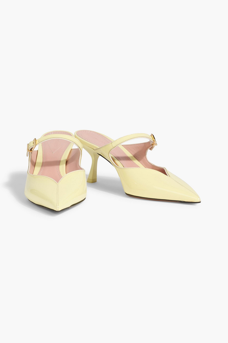 Zimmermann Patent-leather Mules In Yellow