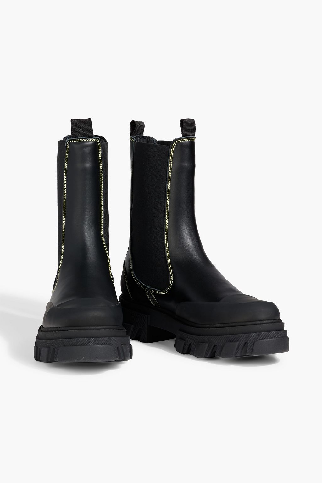 GANNI Leather Chelsea boots