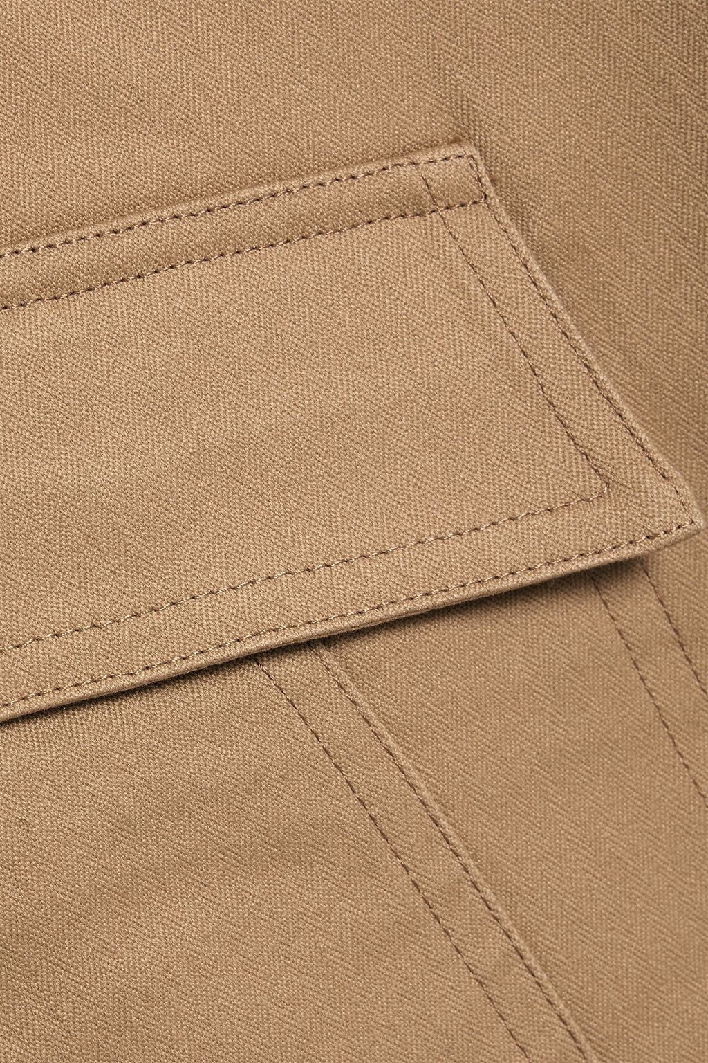 GANNI Herringbone cotton-blend wide-leg pants