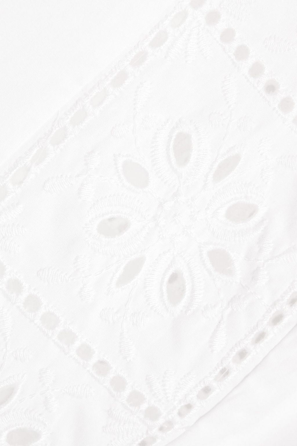 GANNI Broderie anglaise cotton top