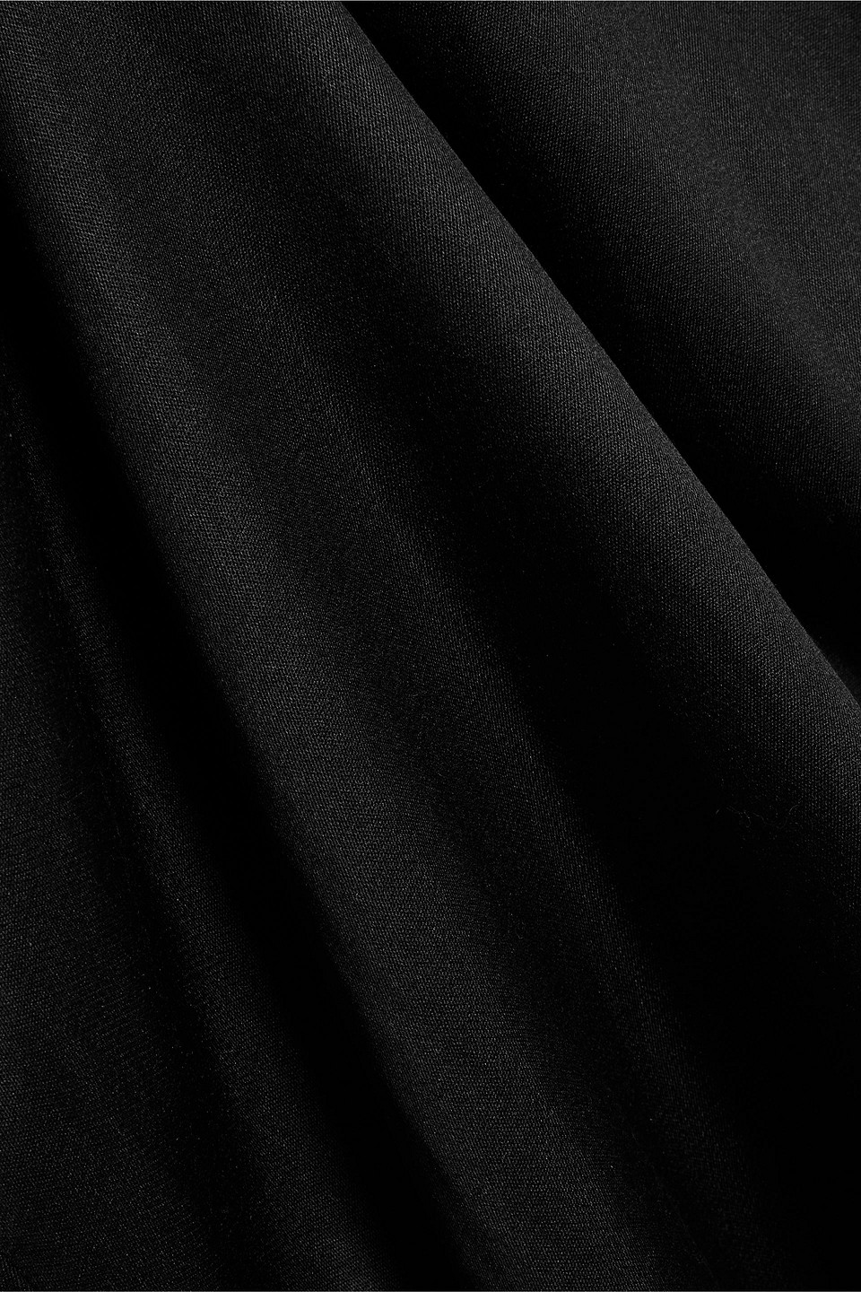 Gabriela Hearst Sven Silk And Linen-blend Twill Maxi Dress In Black