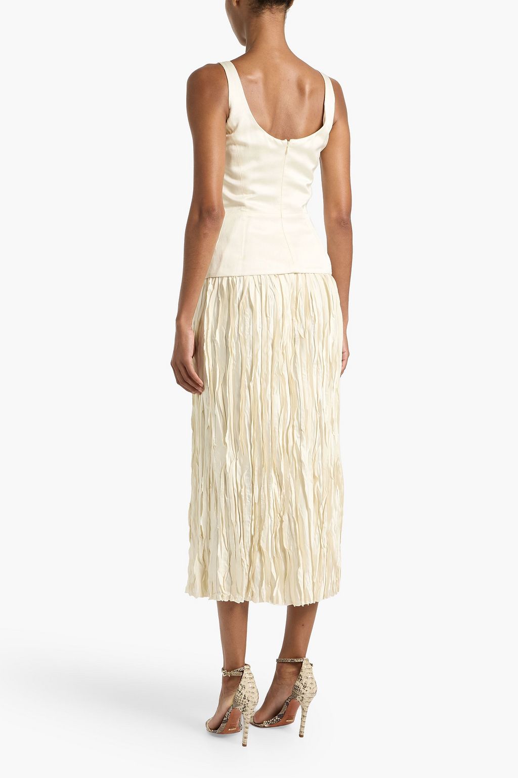 GABRIELA HEARST Avalon silk and linen-blend satin top