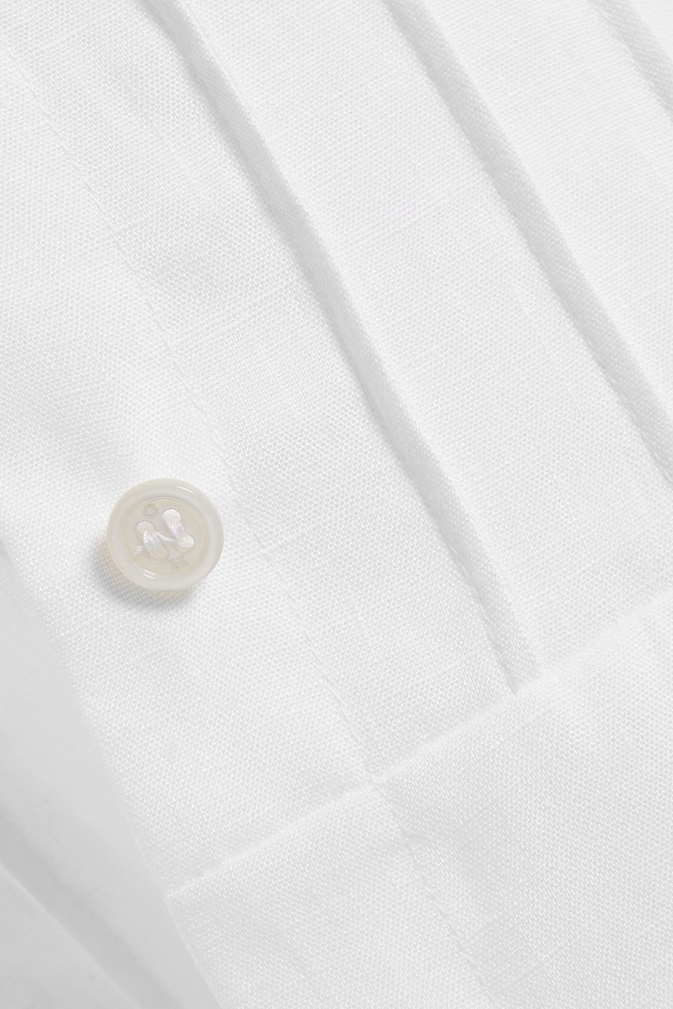 Gabriela Hearst Duff Pintucked Linen Shirt In Multi