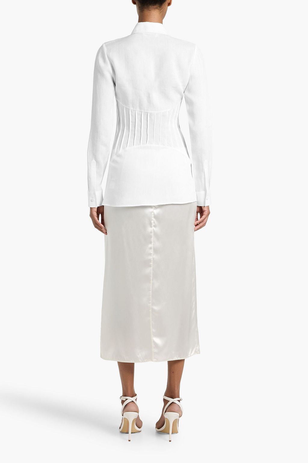 GABRIELA HEARST Duff pintucked linen shirt