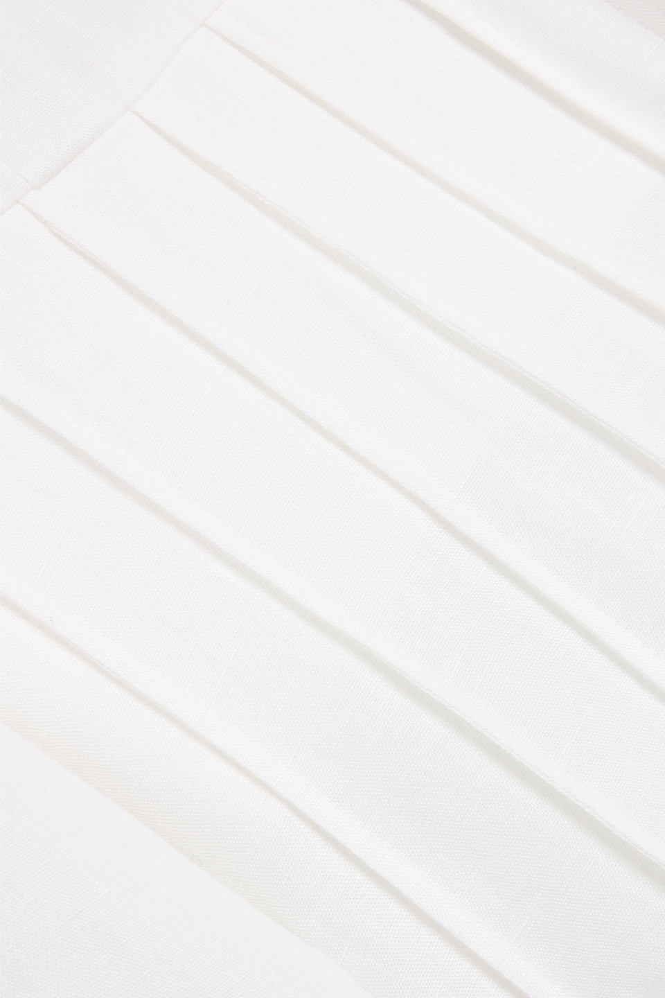 Gabriela Hearst Dewi Pintucked Linen Midi Shirt Dress In Multi