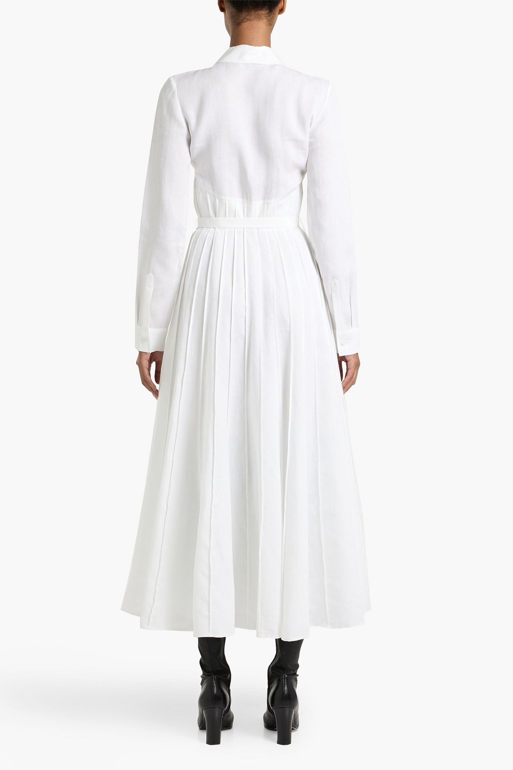 GABRIELA HEARST Dewi pintucked linen midi shirt dress