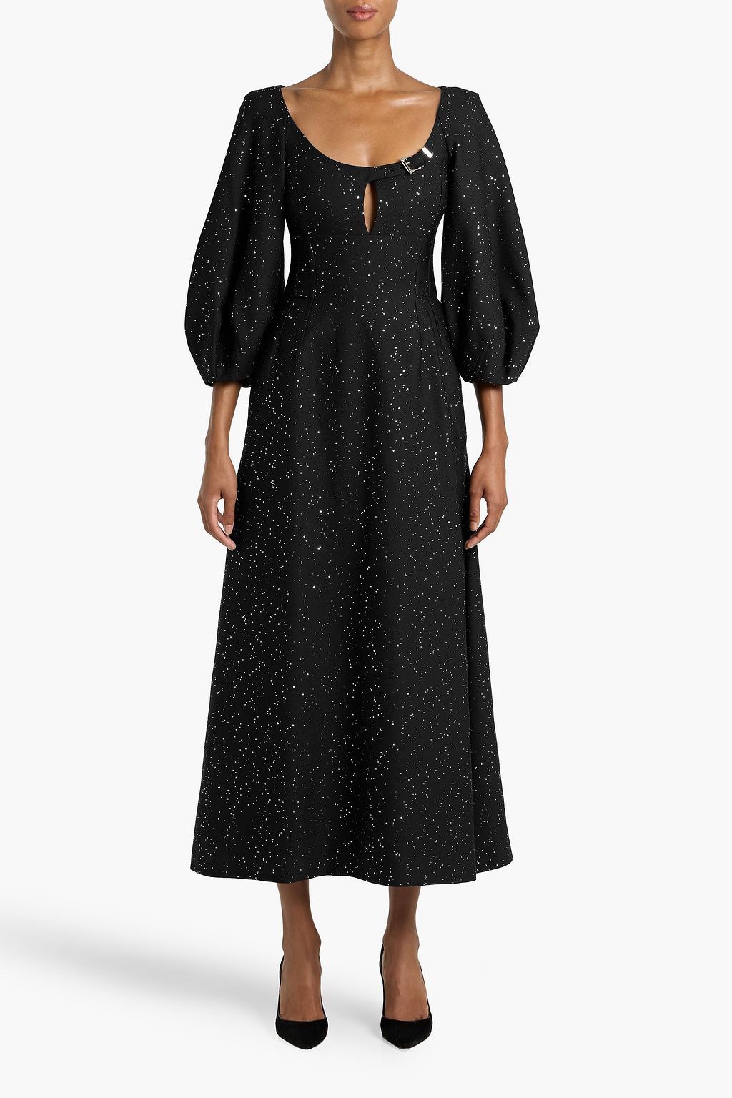 GABRIELA HEARST Madyn sequin-embellished wool-blend midi dress