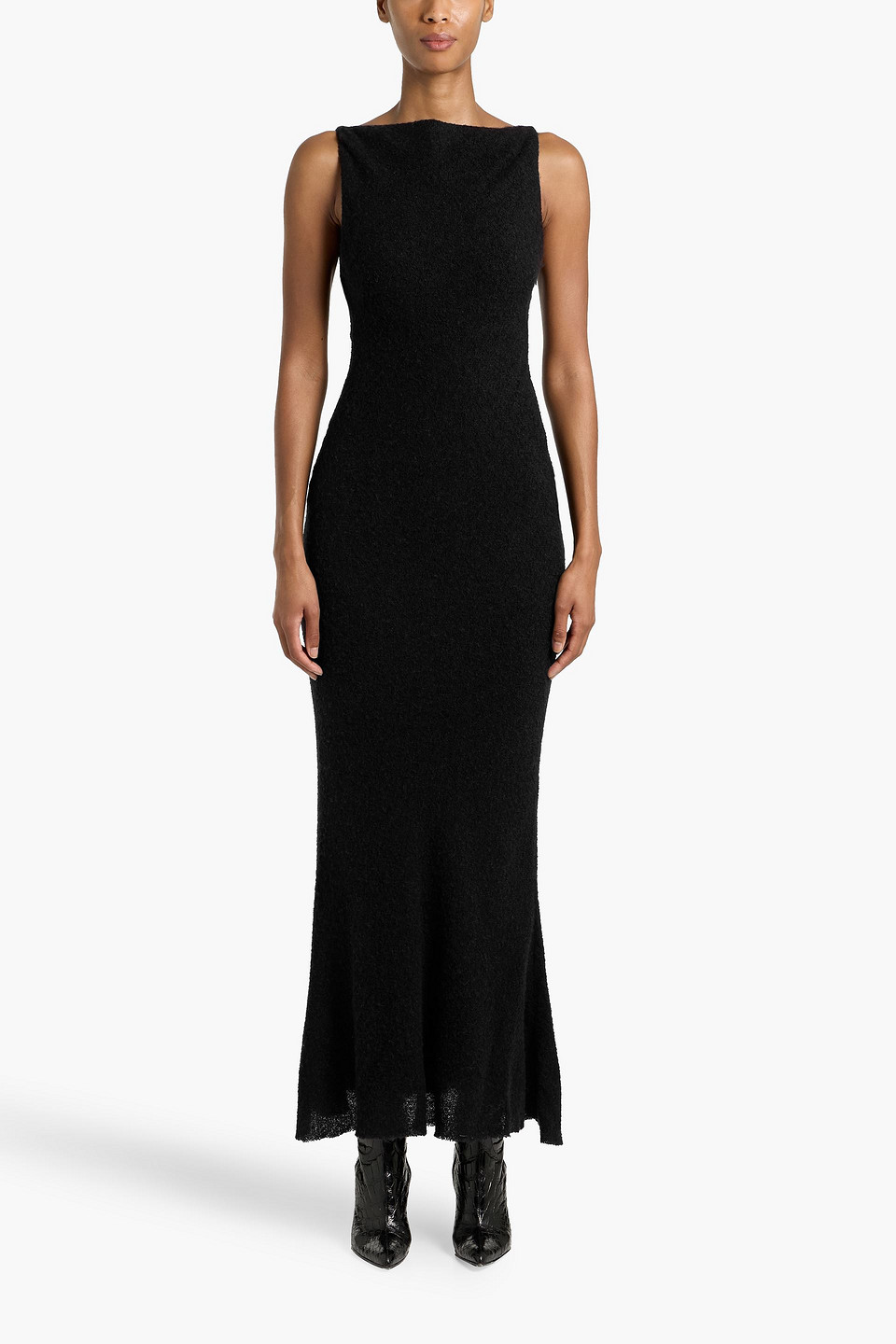 Gabriela Hearst Seren Silk And Camel Wool-blend Maxi Dress In Animal Print