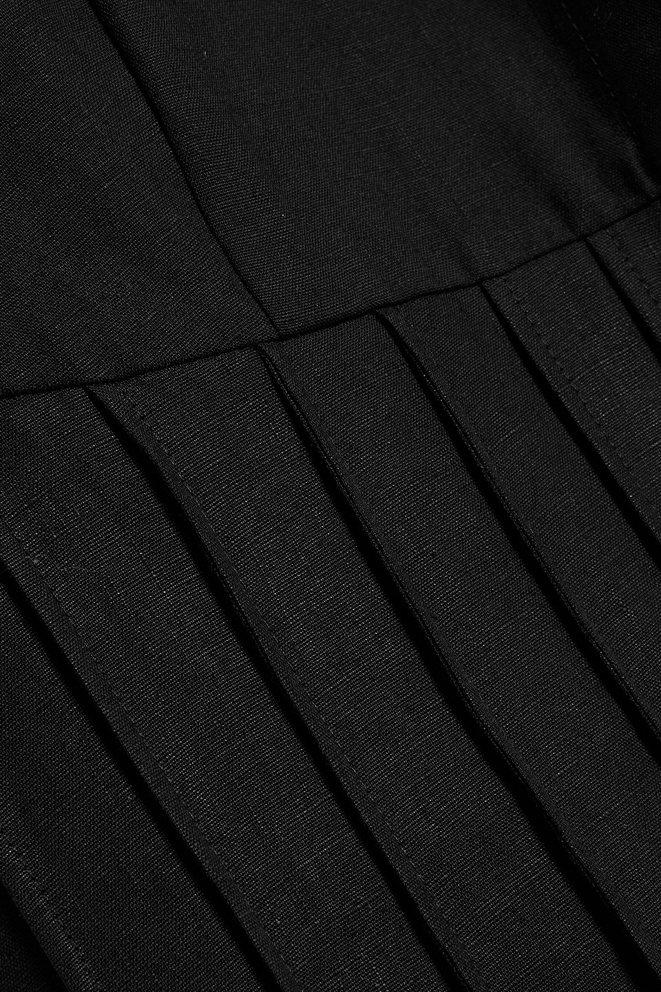 Gabriela Hearst Dewi Pintucked Linen Midi Shirt Dress In Multi