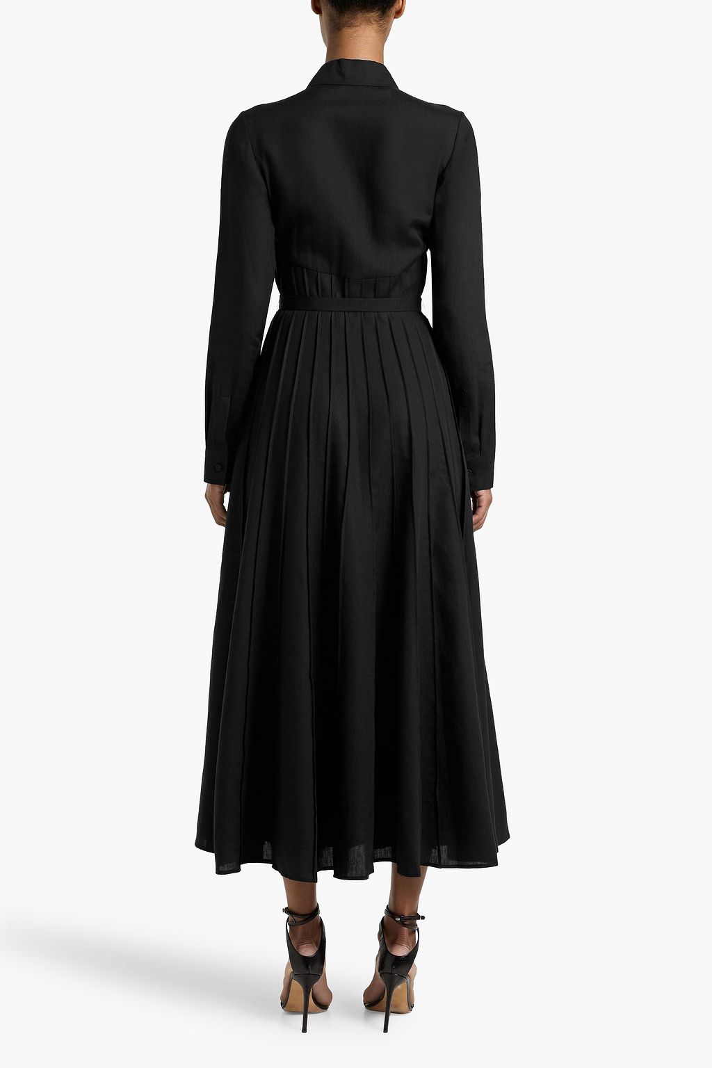 GABRIELA HEARST Dewi pintucked linen midi shirt dress