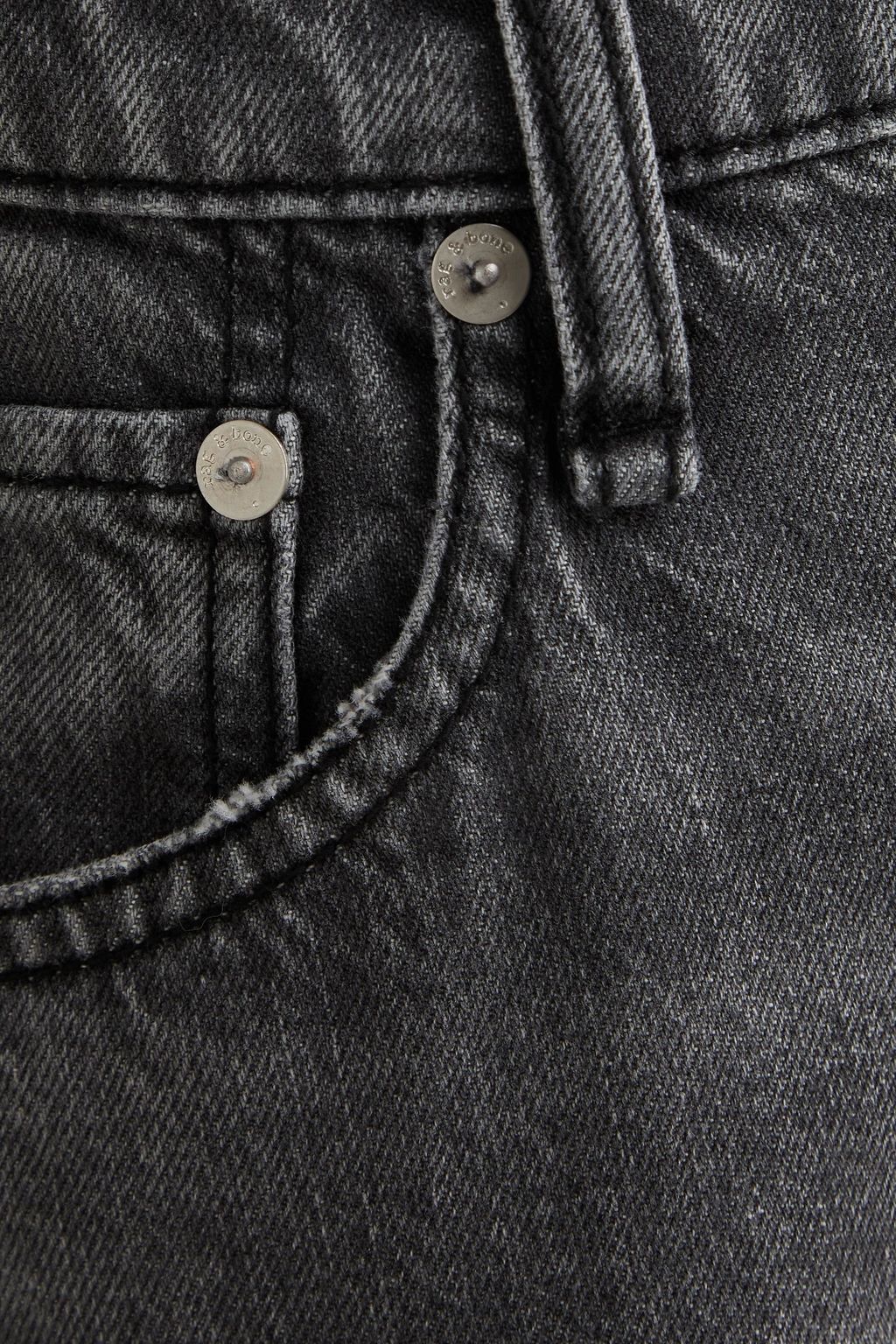RAG & BONE جينز "فيت 4 أوثنتيك" بطبعات ثابتة من الدنيم بلون باهت