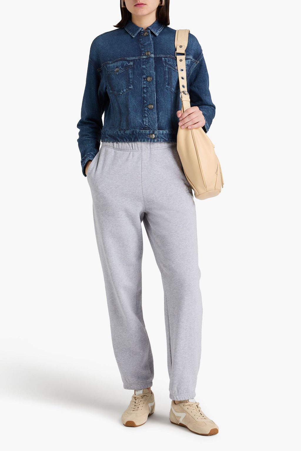 RAG & BONE Miramar denim effect-print cotton-fleece jacket