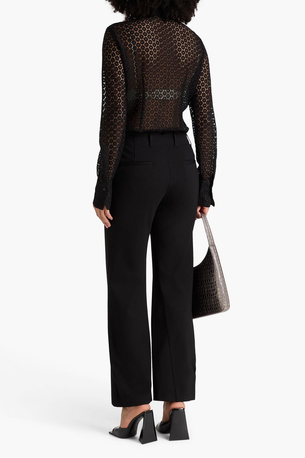 RAG & BONE بنطال "شيا" من قماش بونتي بأرجل مستقيمة