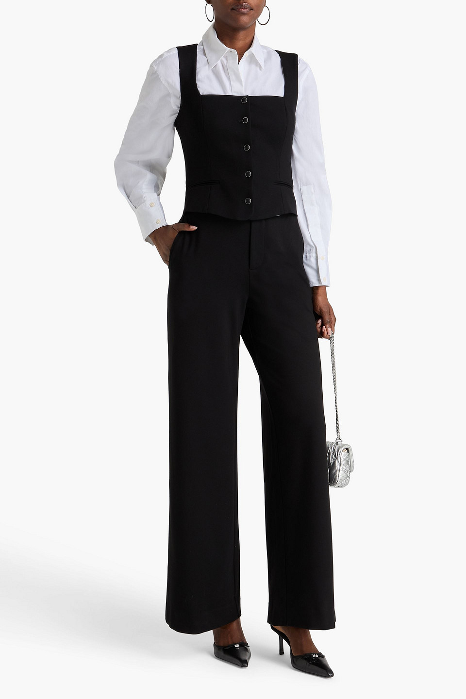  Rag & Bone - Marianne Ponte Wide-leg Jumpsuit - Black - Us 0 