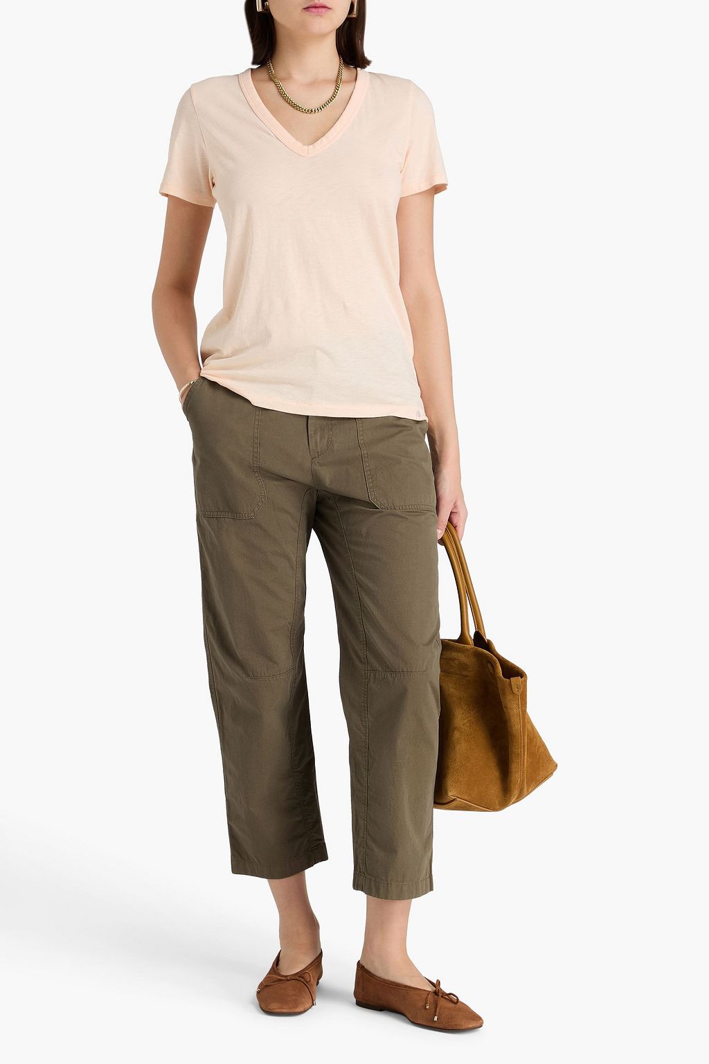 RAG & BONE Leyton cropped cotton-canvas tapered pants