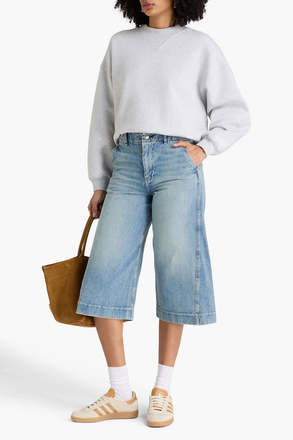  Rag & Bone - Jamie Faded Denim Culottes - Blue - 23 