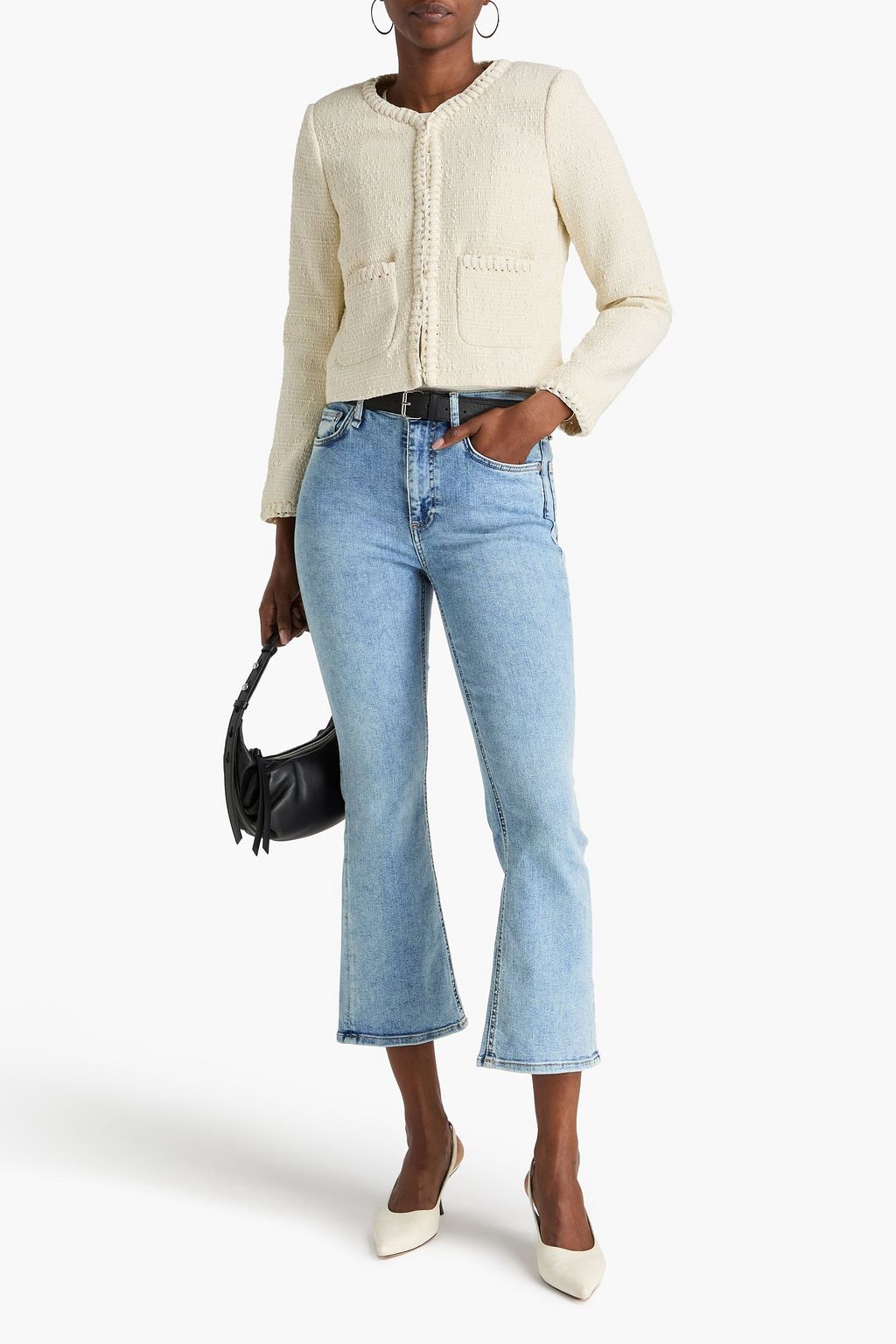 RAG & BONE بنطال جينز "بيتون" بقصّة بوت كت وخصر عالٍ