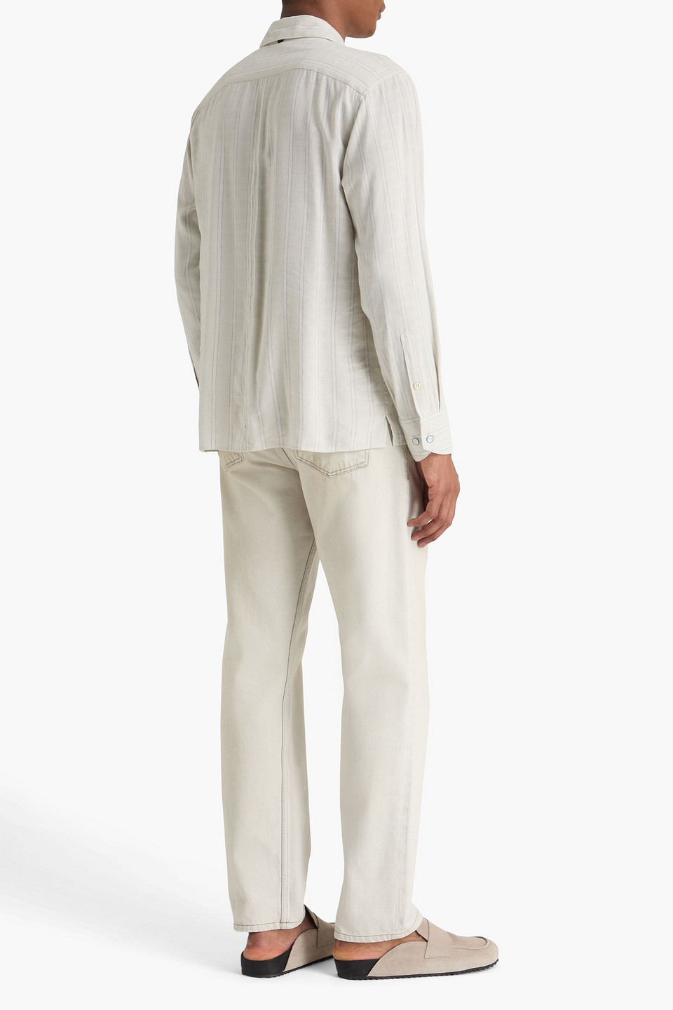  Rag & Bone - Hemd „dalton“ Aus Jacquard Mit Streifen - Weiß - Xs 
