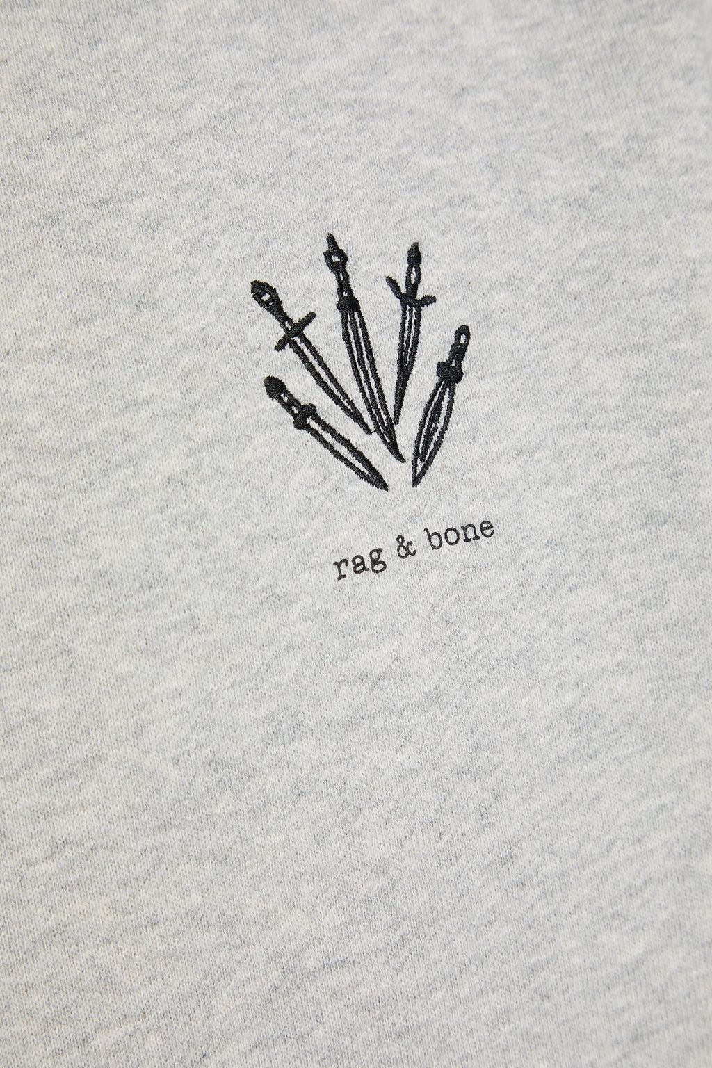 RAG & BONE Damon embroidered French cotton-terry sweatshirt