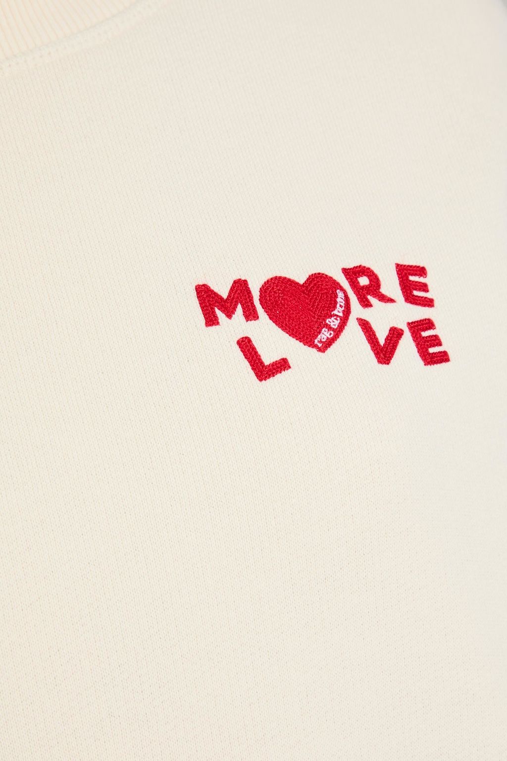 RAG & BONE フレンチコットン混テリー スウェットシャツ 刺繍入り