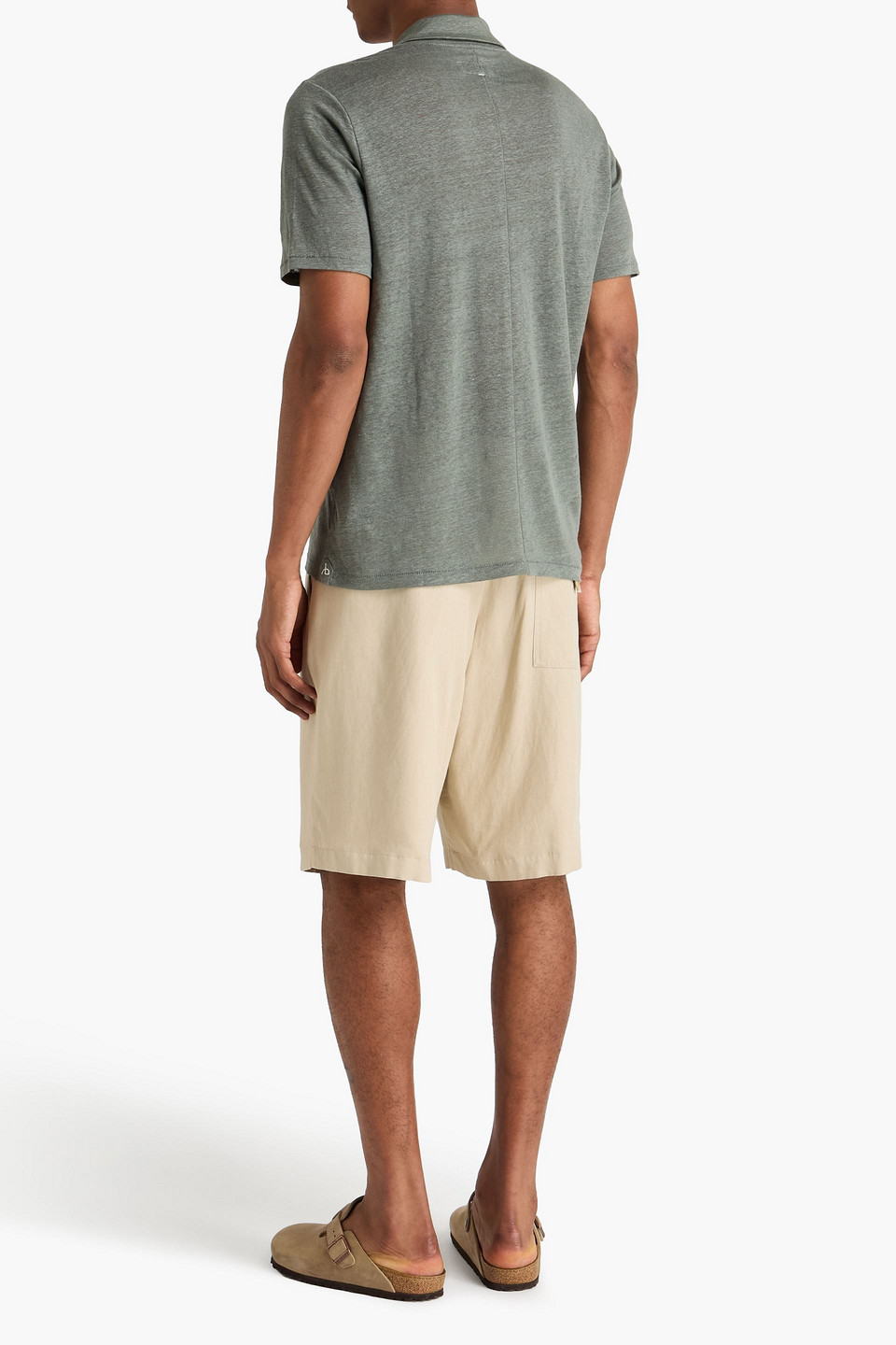  Rag & Bone - Poloshirt „johnny“ Aus Leinen - Grün - S 