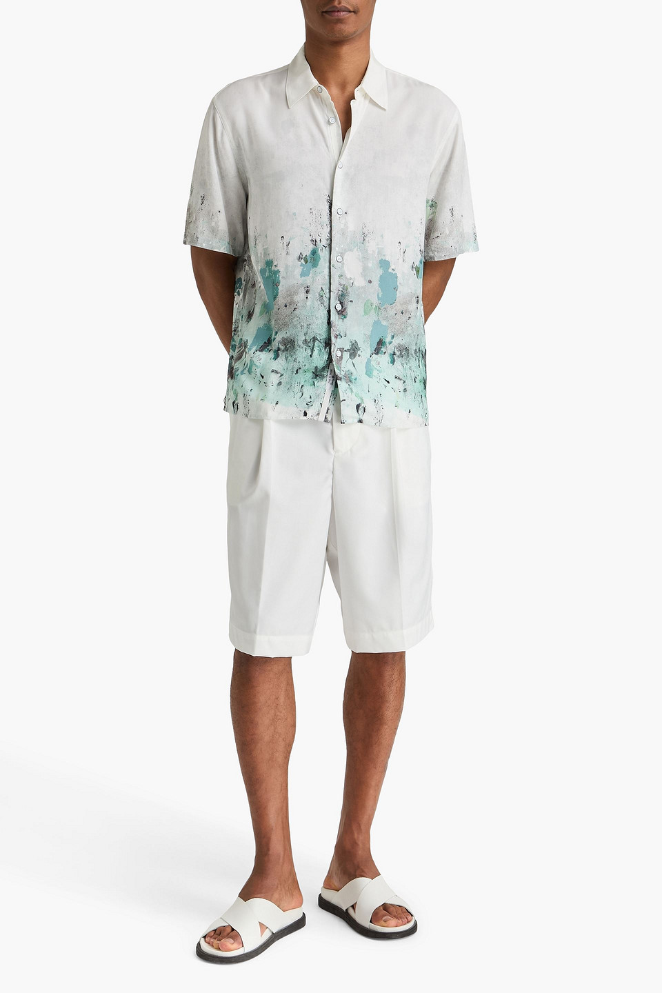  Rag & Bone - Bedrucktes Hemd „dalton“ Aus Webstoff - Weiß - M 
