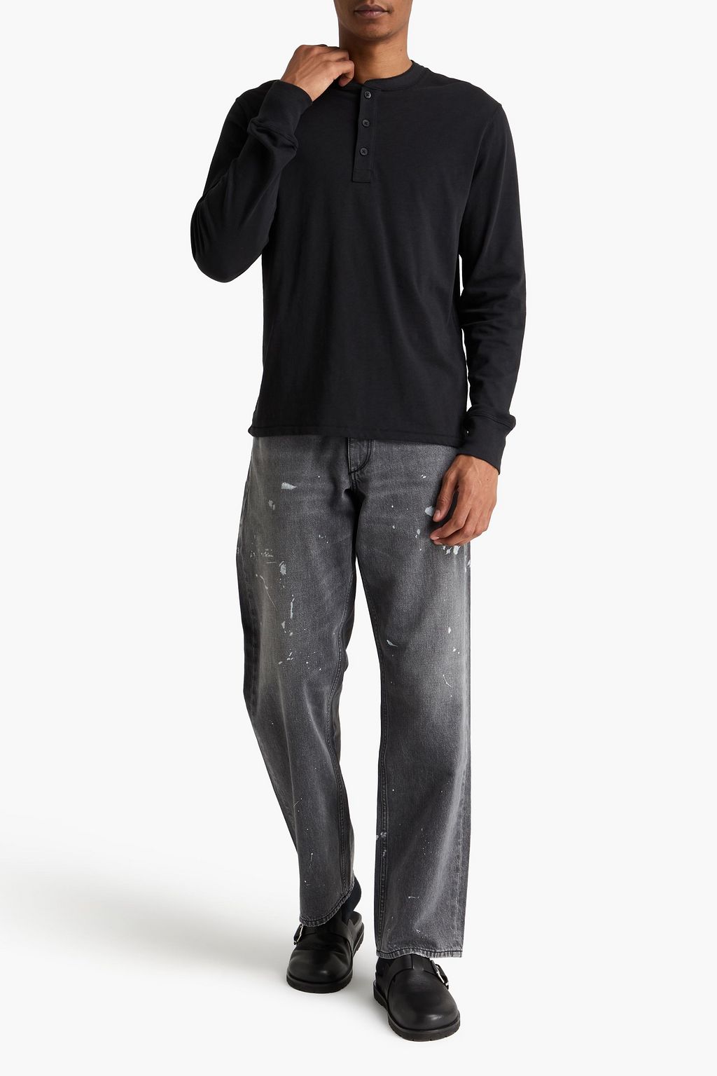 RAG & BONE Cotton-jersey Henley T-shirt
