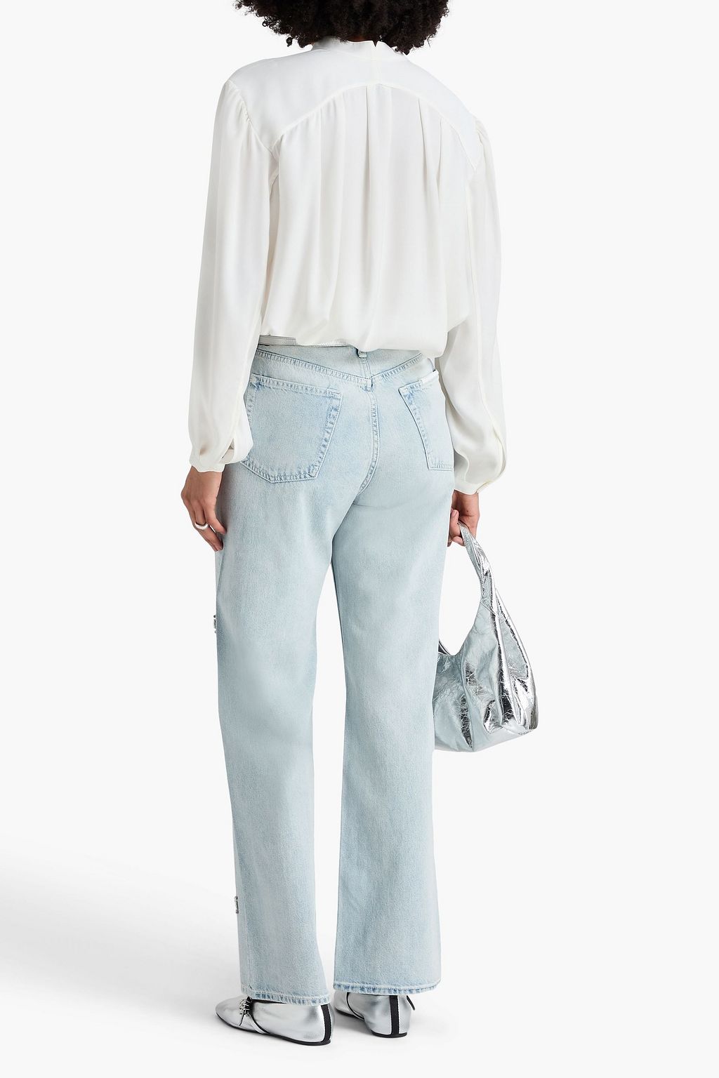 RAG & BONE Rosie satin-twill blouse