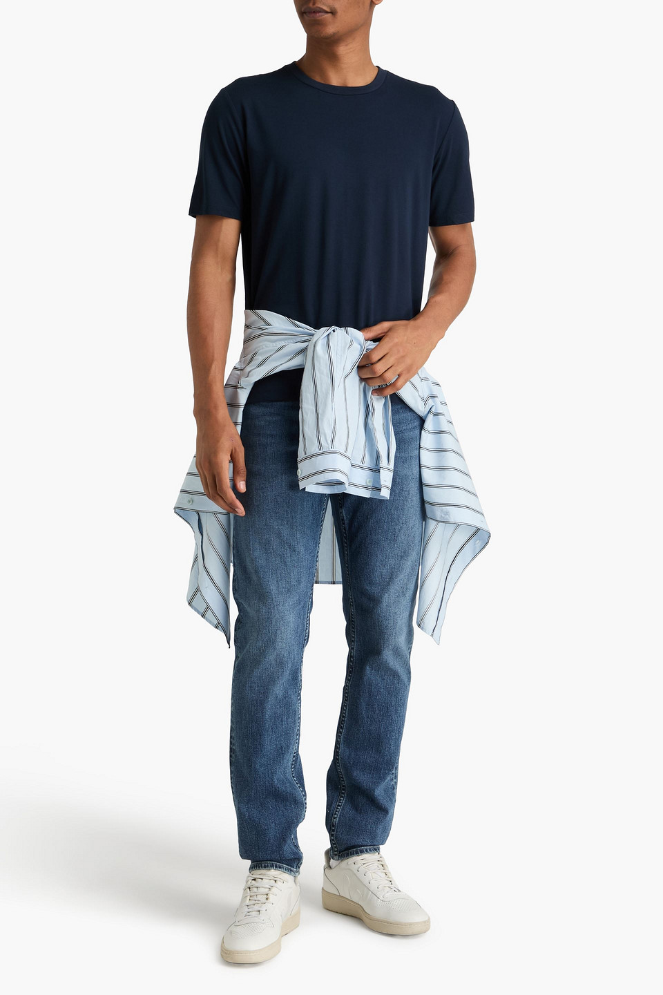 Rag & Bone - T-shirt Aus Jersey - Blau - S 