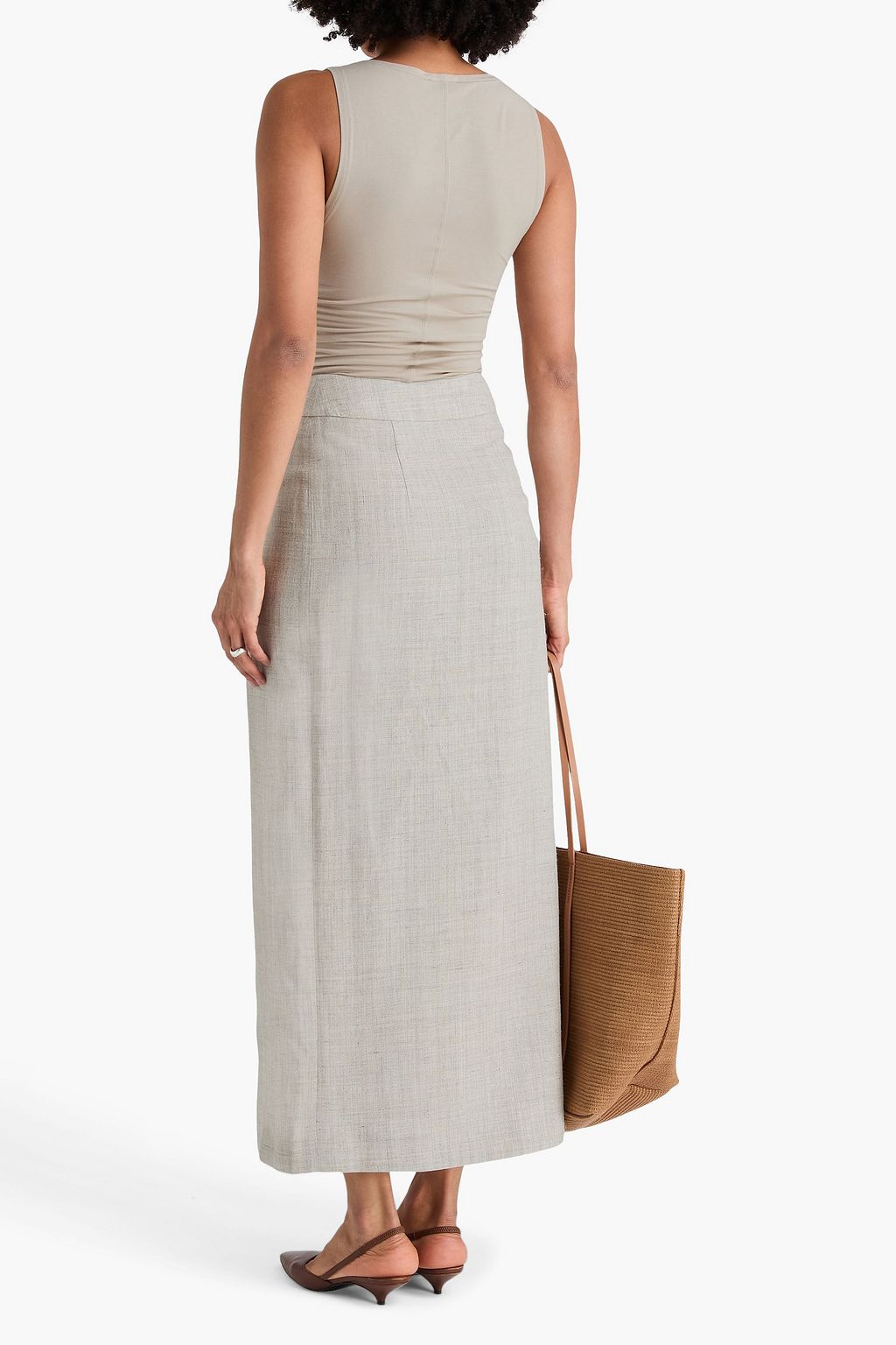 RAG & BONE Luca ruched stretch-modal jersey tank