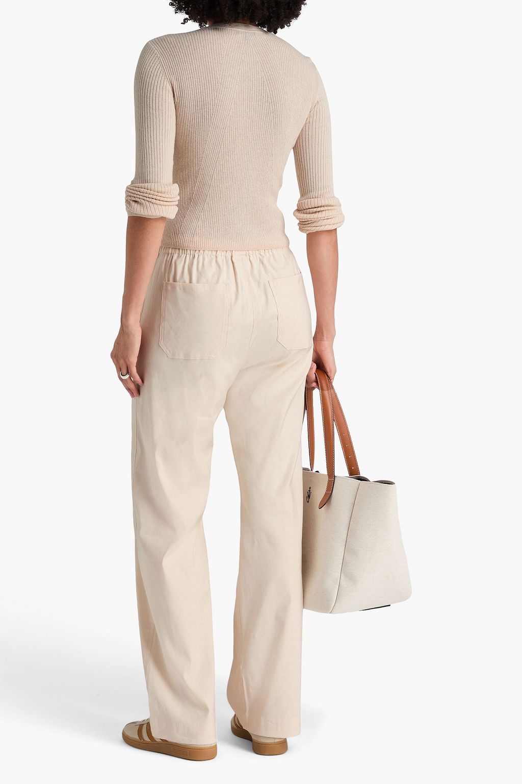 RAG & BONE كارديغان "إليانا" من مزيج من القطن المضلّع