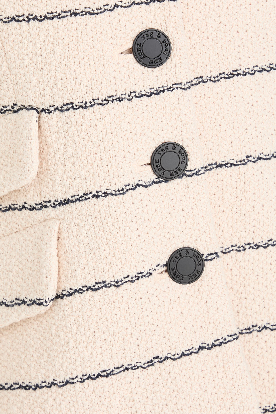 Rag & Bone Roslyn Striped Cotton-tweed Blazer In White