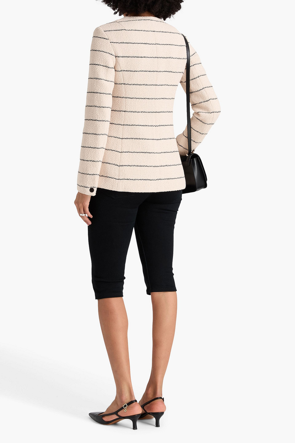 Rag & Bone Roslyn Striped Cotton-tweed Blazer In White