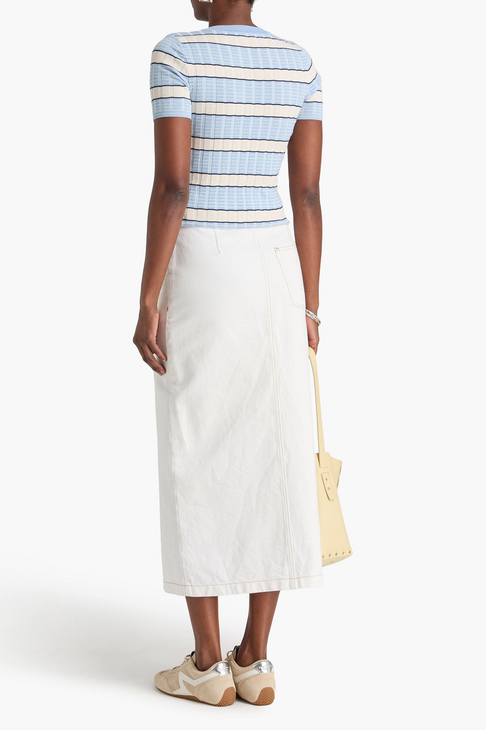  Rag & Bone - Eloise Striped Ribbed-knit Top - Blue - Xs 