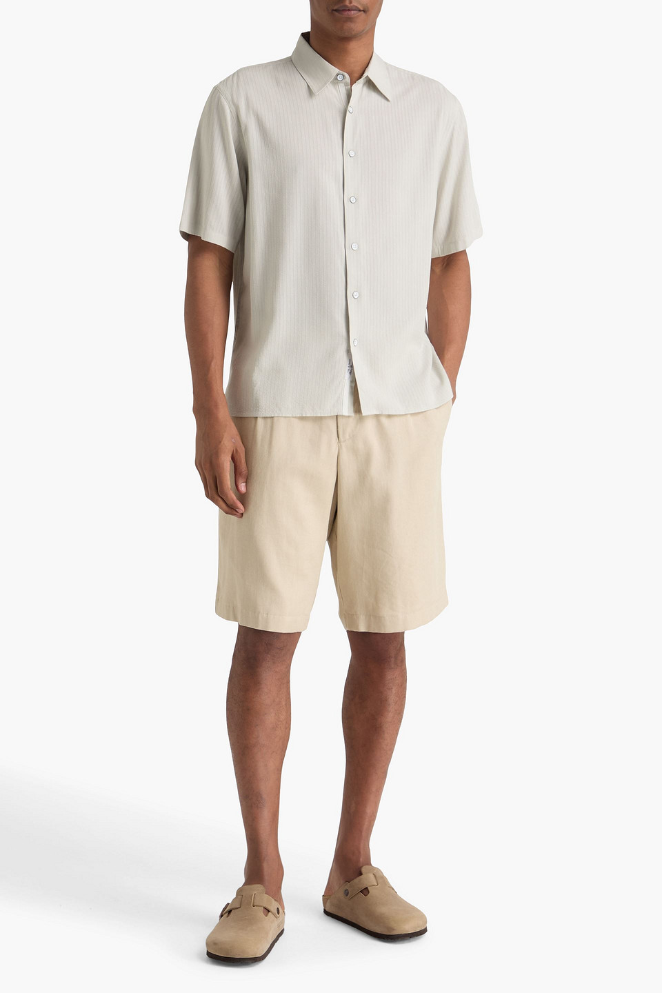  Rag & Bone - Hemd „dalton“ Aus Jacquard Mit Streifen - Grau - Xs 
