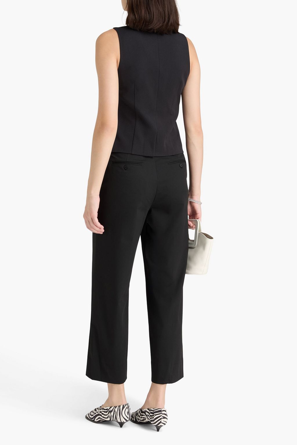 STAUD Prince cropped twill straight-leg pants