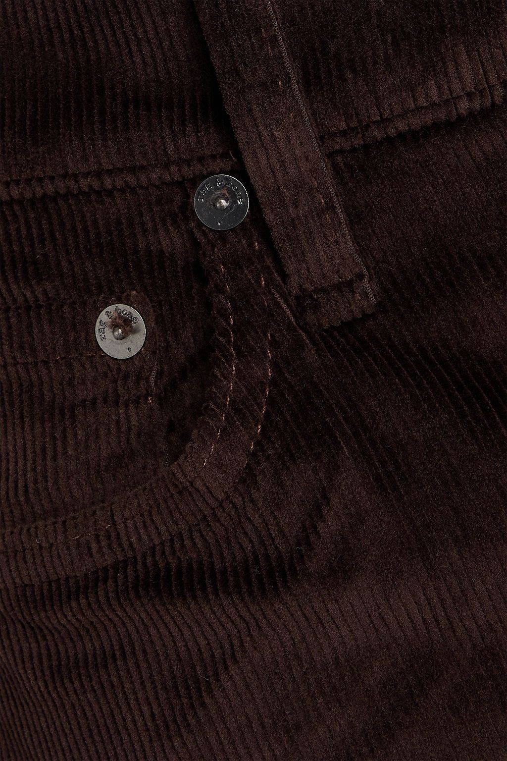 RAG & BONE بنطال "بيتون" بقصّة بوت كت من المخمل المضلّع المصنوع من مزيج من القطن