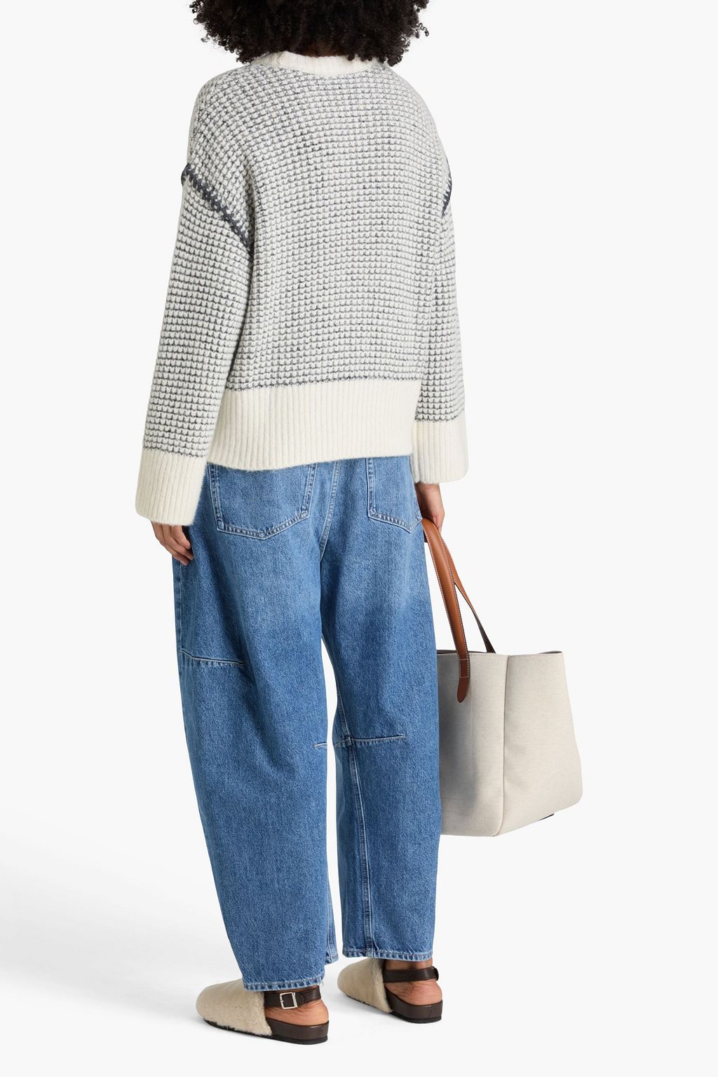 RAG & BONE كنزة رياضية "كاتي" من نسيج بحبكة وافل